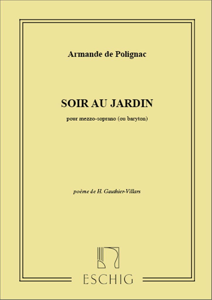 Soir Au Jardin Chant-Piano